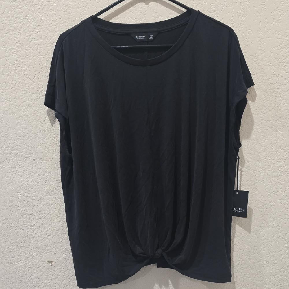 Simply Vera Vera Wang Black Short Sleeve Tee